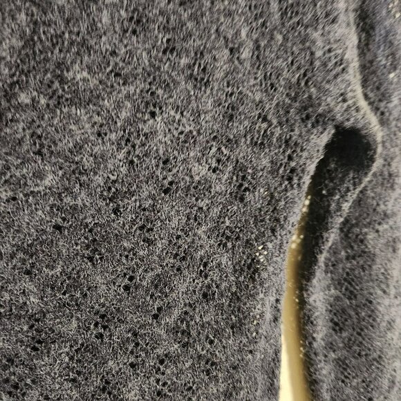 Free People Gray Open Knit Ruched V Neck Sweater Dress Size XS - Picture 3 of 7